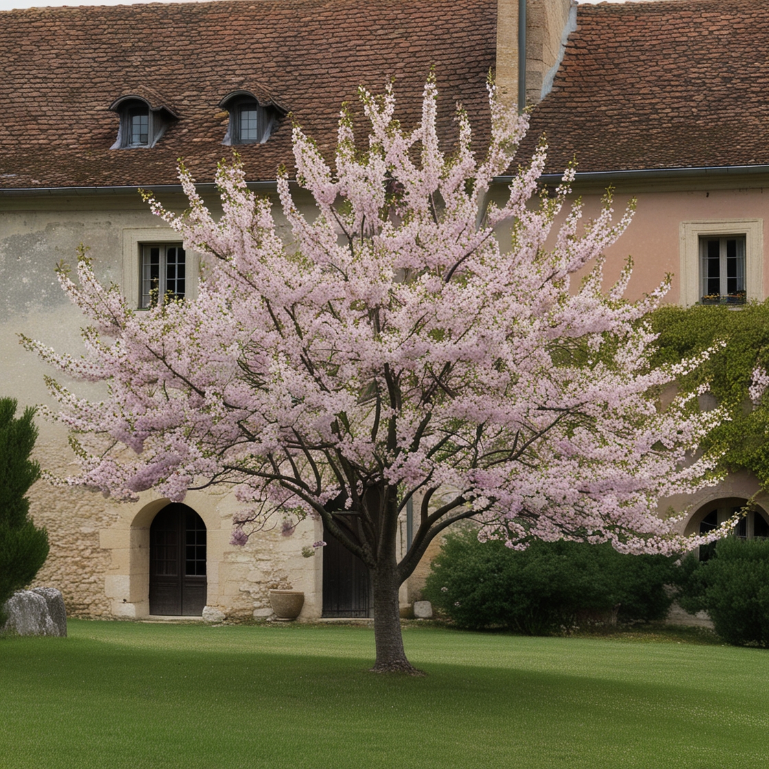Chaste tree infront of a house